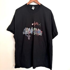 Nurse Superhero Black Short Sleeve T-shirt Size 2XL